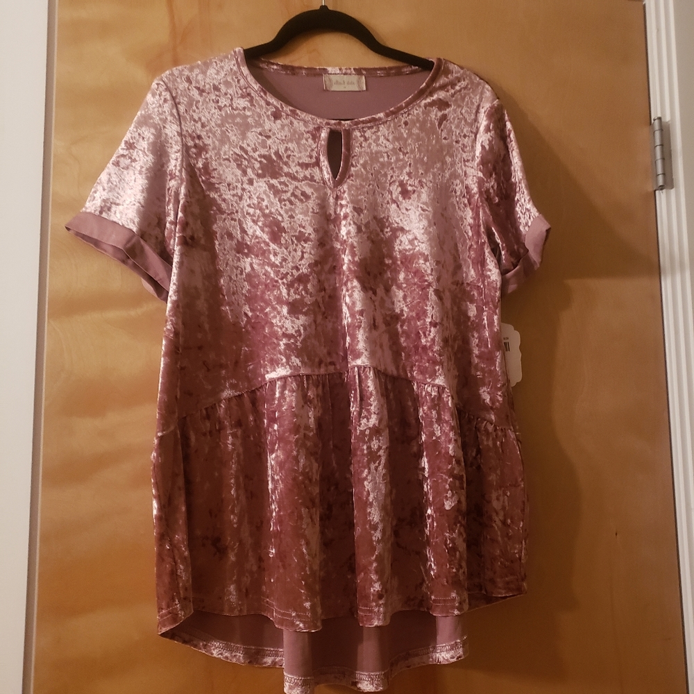 Altar'd State Pink Velvet Top